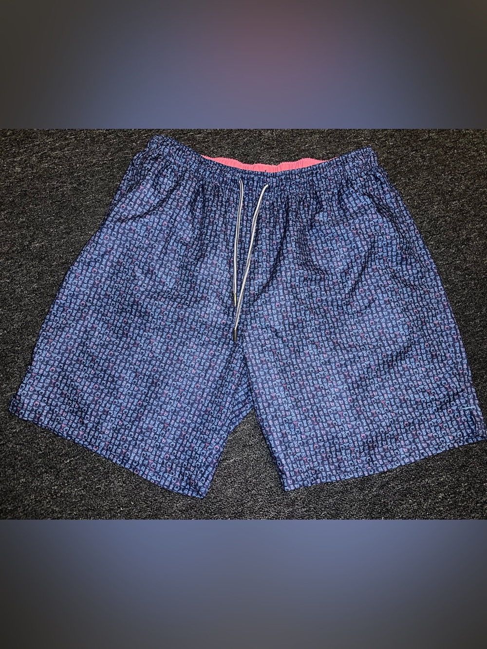 Peter Millar Seaside Collection Swim Shorts Lined  Cocktail Drink Print XL  AA01